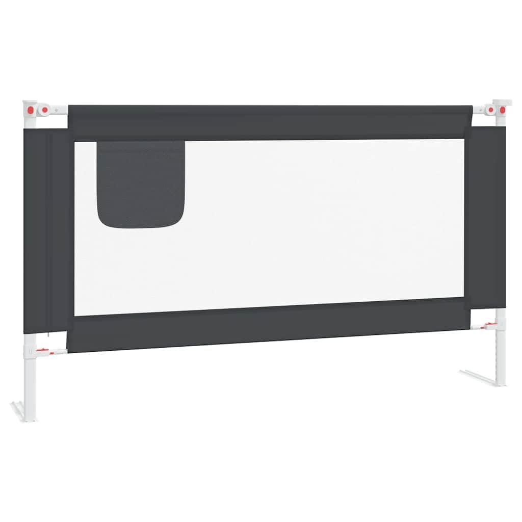 Generisch Kleinkind-Bettschutzgitter Dunkelgrau 140x25 cm Stoff,Baby & Kleinkind,Babysicherheit,Baby-Bettschutzgitter,10228