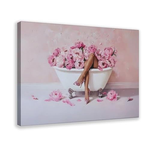 Impression sur toile fleurs roses déco romantique pour une bulle de douceur
