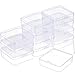 SATINIOR Boîte de Stockage de Perles en Plastique Transparent avec Couvercle à Charnière pour Perles et Plus (2.9 x 2.9 x 1 Pouces)