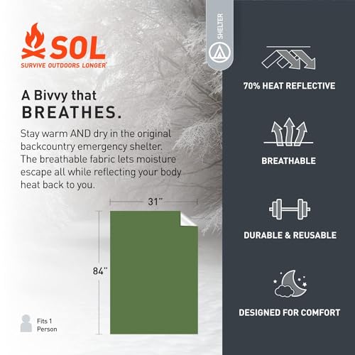 SOL-Survive-Outdoors-Longer-SOL-Escape-Bivvy-with-Hood-Green-42gsm