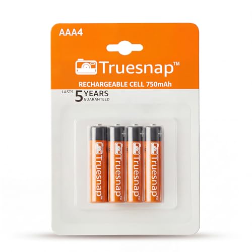 Image of Truesnap AAA 750mAh Rechargeable Batteries by TechMaven | Ni-MH 1.2V | High Capacity AAA Cells for Camera | Game Controller | Remote | Cordless Phone | Microphone | Toys | Fast Charge | Pack of 4
