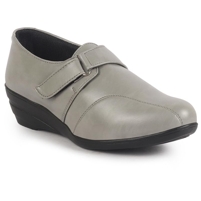 Image of FAUSTO Women's Outdoor Fashion Hook and Loop Platform Heel Wedges