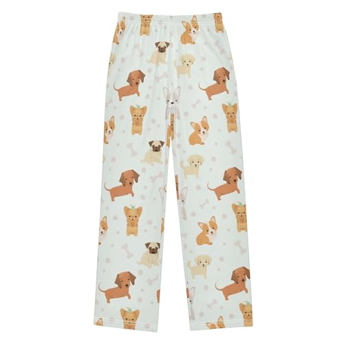 Boys' Pants Cute Dogs Funny Animals Long Bottoms Jogger Pants Elastic Waist Trousers with Pockets S-XL