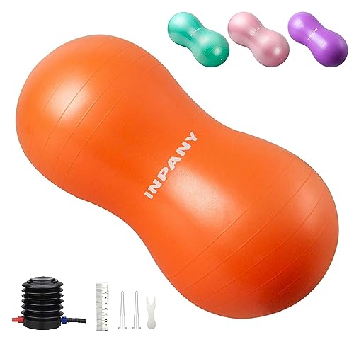 Image of INPANY Peanut Ball - Anti Burst Exercise Ball for Labor Birthing, Physical Therapy for Kids, Core Strength, Flexible Seating, Home & Gym Fintness, Sensory Chair Wiggle Seat for Boys and Girls