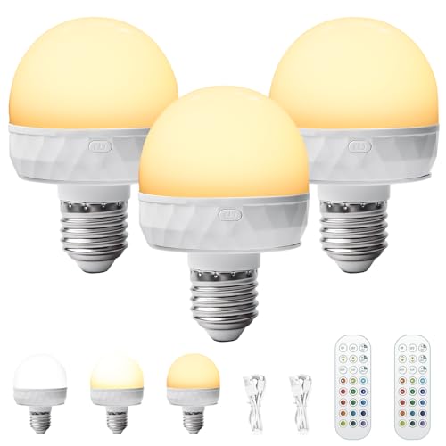 Ampoules LED couleur dimmable E27 rechargeables avec aimant