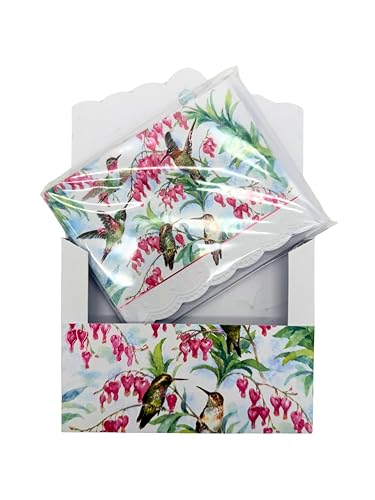 Image of Poster Foundry Set of 3 - Hummingbird Boxed Note Cards by Carol Wilson. 10 embossed 4x5 Die-Cut Notecards and Matching Envelopes in Decorative Gift Box with Magnetic Flap. NCP2508