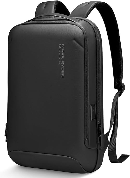 Sac à dos fin pour ordinateur portable pour homme, sac à dos High Tech avec coque résistante aux rayures et port de charge USB, sac à dos d'affaires...