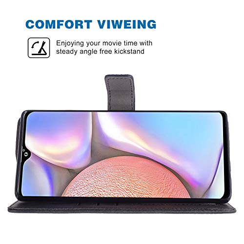 Phone Case For Samsung Galaxy A10S Folio Flip Wallet Case,Pu Leather Credit Card Holder Slots Heavy Duty Full Body Protection Kickstand Protective Phone Cover Glaxaya10S A 10 S A10 Men Black #TOP2