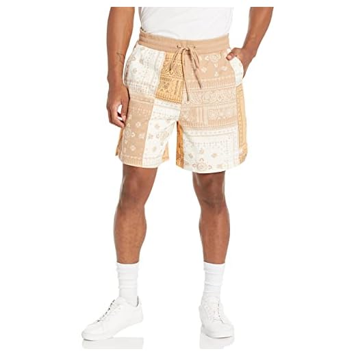 True Religion Men's Bandana Shorts, Porcini Paisley, X-Large