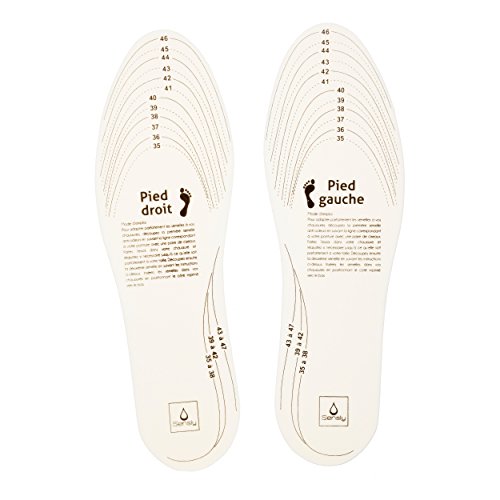 SENSLY SC16501 Semelle Anti-Odeur 2 pcs Sac à Chaussettes, 30 cm, Blanc Cover