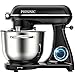 Produktbild PHISINIC Küchenmaschine Knetmaschine (1800 W) leistungsstark leise und multifunktional Metallgehäuse inkl 6,5 L Edelstahlschüssel 3-Rührwerkzeuge Spritzschutz Teigschaber Eiertrenner Schwarz