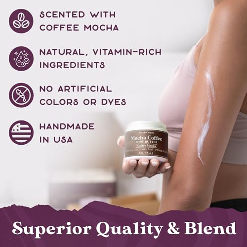 Purple Canyon Sunrise Energy Whipped Body Butter 2 Oz | Coffee Mocha Moisturizer Infused With Caffeine | Body Lotion With Jojoba Oil And Aloe Vera For Skin Care thumb #2