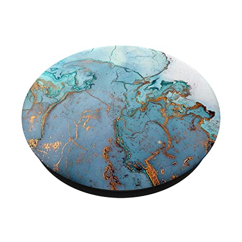Green Marble Watercolor Ink With Gold Opal Gemstone Popsockets Grip And Stand For Phones And Tablets #TOP1