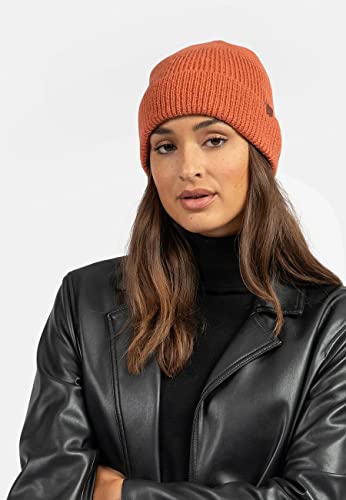 Bonnet de sport femme doux extensible taille unique hiver chaud cannelle