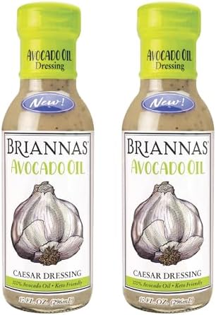 Briannas Avocado Oil Caesar Dressing, Keto, Dairy Free, 2 Pack