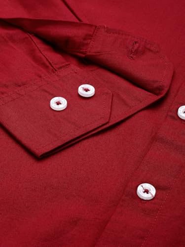 Image of Men's Cotton Linen Solid Shirt | Slim Fit Full Sleeve Casual Shirt | Lightweight | Breaethable | Stylish