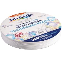 Prang PAC4822 Heavyweight Mixed Media Paper Circles, 9" Diameter, White, Created by Americas Art Teacher Cassie Stephens, 200 Sheets/Pack
