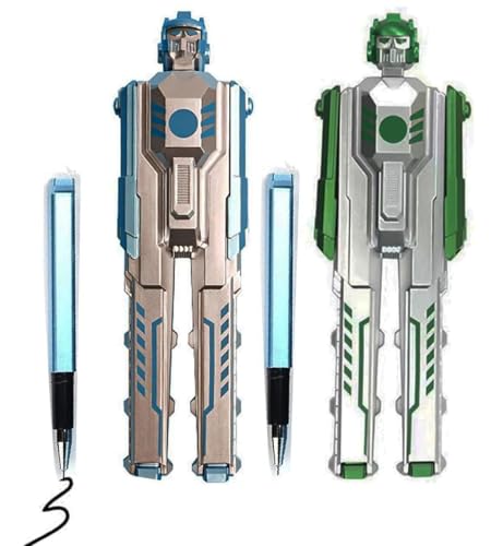 Bolígrafos robot de gel negro pack de 4 miniatura 1
