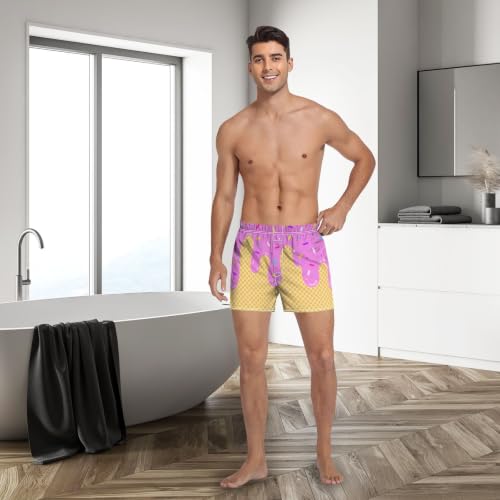 Image of Men's Boxer Shorts Cotton Loose Underwear with Button Fly