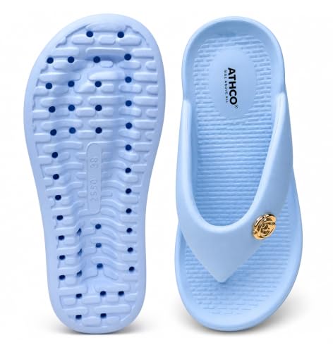 Image of ATHCO womens Fenny Women's Acupressure Slippers & Flip-Flops | Soft Foot Massager, Lightweight, Anti-Skid, Waterproof Comfort Slippers for Women & Girls | Daily Casual Wear