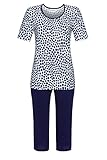 Ringella Damen Pyjama mit Caprihose icegreen 40 2211214,icegreen, 40