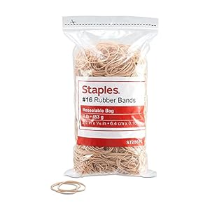 Staples #16 Gummibänder, 1 Pfund, Beige