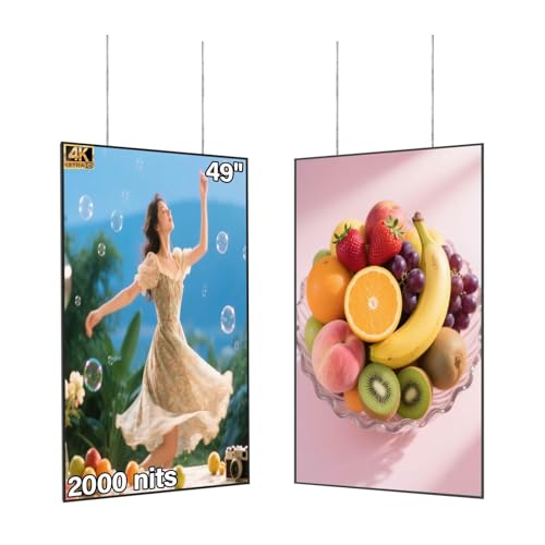 Image of 49inch 4K Digital Signage, 2000nits High Brightness Digital Display, LCD Display Screen, CMS /USB /WiFi /Port Player, Smart Split Screen, 24 /7 Operation, Android 11 System Advertising Display