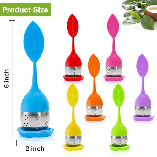 Bekith 7-Pack Silicone Tea Infuser with Drip Tray
