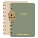 Decorably 2 Pack Gold Foil 5.8x8in Aesthetic Journaling Notebooks for Work