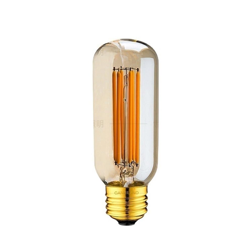 HHF Iluminación del hogar, Paquete de 20 bombillas decorativas vintage Edison de filamento largo LED AC220V T45 E27 6W verde azulado amarillo cálido