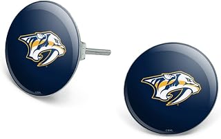 Nashville Predators Logo Novelty Silver Plated Stud Earrings