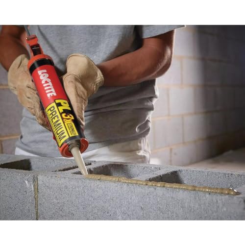 Image of Loctite PL Premium Polyurethane Construction Adhesive, Versatile Construction Glue for Wood, Concrete, Metal & More - 28 fl oz Cartridge, Pack of 1