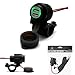 Price comparison product image Cliff Top Heavy Duty Waterproof Motorcycle USB 5V 4 Amp Magnetic Switch Dual USB Charging Port for 7/8-1" Handlebar ATV UTV Smart Phone GPS Tablet Camera - Prevent Battery Drain