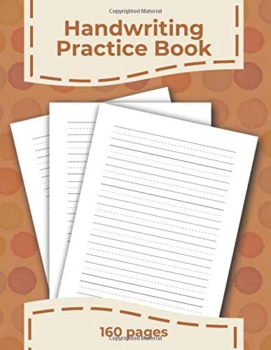Handwriting Practice Book: 160 Pages - Orange Dots