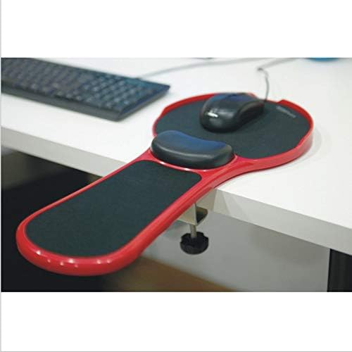 Premium Adjustable Computer Wrist Rest Armrest - Desk and Chair Dual Purpose Attachable Home&Office Computer Arm Support - Ergonomically Designed Mouse Pad Arm-stand Desk Extender (Red and Black)