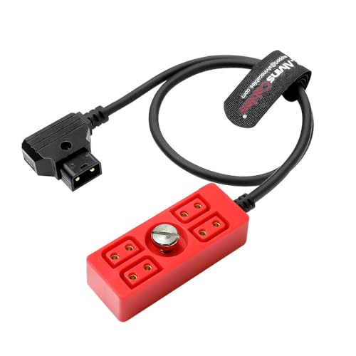 Cable D Tap Alvin's Cables Divisor de 4 Puertos para Batería V-Mount Red Arri 16" Rojo 4