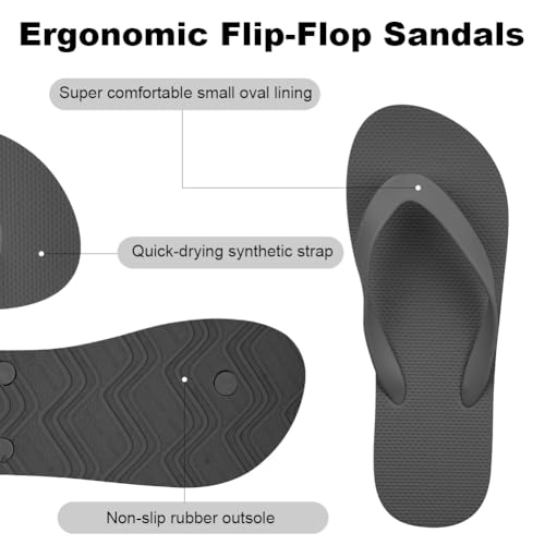 Aomig Unisex Flip Flops Surfen Zehentrenner Toe Split Flip Flops Damen Herren Thong Sandals Bequeme Flip Flop Bathing Shoes Sommerstrand Dusche Schwimmen Sandalen Täglich Beach Pool (Grau,EU:43/44)