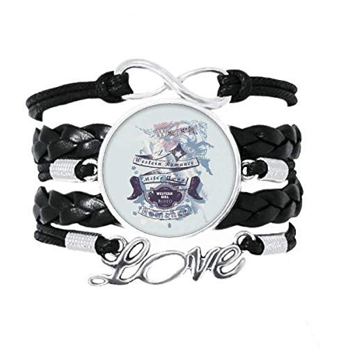 Bracelet fleur en cuir torsadé DIY accessoire mode féminine motif talon haut