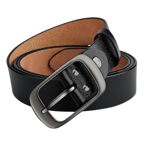 Stylish Leather Belt for Men with Strong Metal Buckle Adjustable Waist Strap for Everyday Wear Work and Travel-image-45