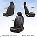 Coverado Seat Covers, Car Seat Covers Full Set, Leather Seat Covers for Cars, Automotive Seat Covers Car Seat Protector Car Accessories Fit for Most Sedans SUV Pick-up Truck(Black&Red)