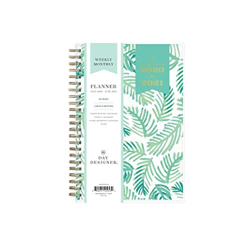 Day Designer for Blue Sky 2020-2021 Academic Year Weekly & Monthly Planner, Flexible Cover, Twin-Wire Binding, 5