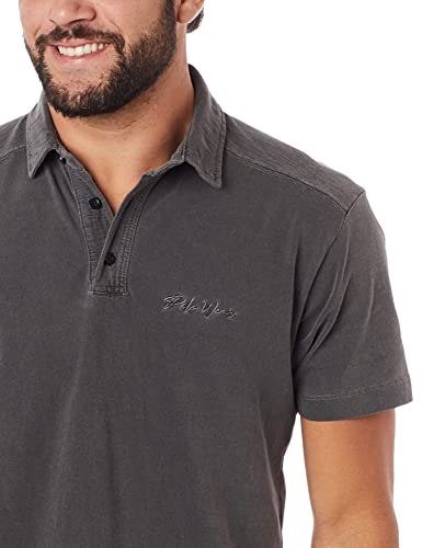 Polo Masculina Meia Malha Perfomance, Preto,P