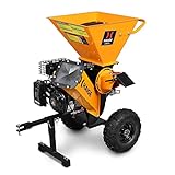 HAIGE(ハイガー) ウッドチッパー エンジン式 粉砕機 枝粉砕機 草粉砕機 7馬力 ハンマー+ナイフ 4サイクル 草粉砕可 HG-OPC533