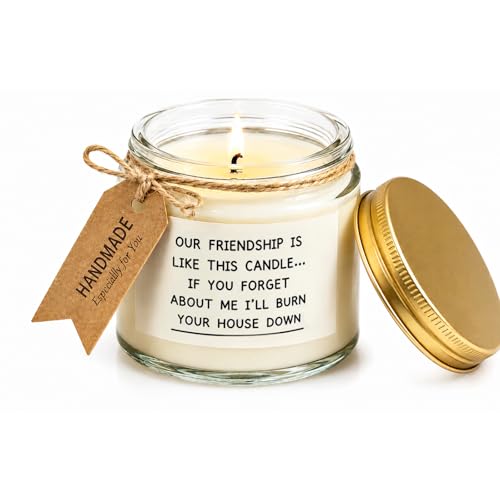 Funny Friendship Candle Gift Lavender Scented Candle Friendship Presents - Best Birthday Graduation Gift Friendship Gifts for Women Friends BFFs Besties