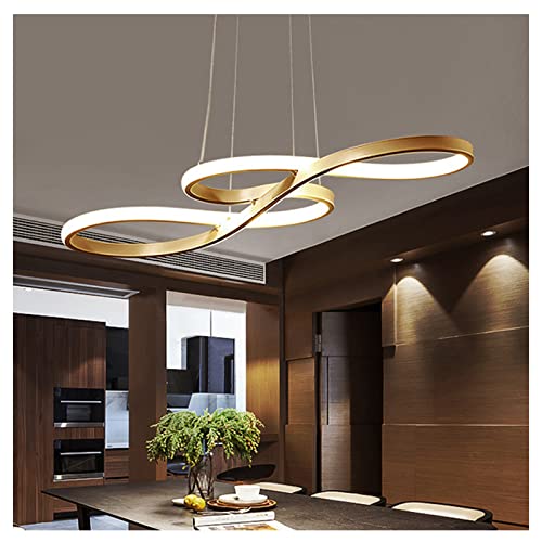 Lustre LED dimmable or pour grand salon et salle à manger