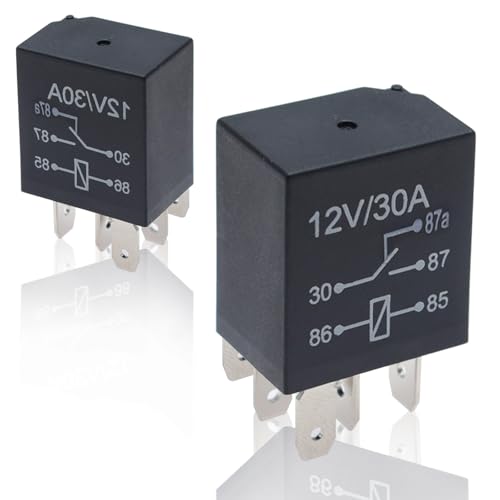 2 Pcs Car Waterproof Stable Relay,5-Pin Relay,12v 30a Relay, Auto