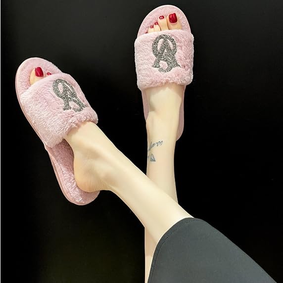 Stay Cute and Cozy in our Plush Slippers with Sparkling Rhinestone Decor - Available in 5 Trendy Colors2
