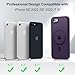 MOCCA Strong Magnetic for iPhone SE Case 2022/iPhone SE 2020 Case/iPhone 7 Case/iPhone 8 Case [Compatible with Magsafe] Slim Thin Translucent Matte Protective Cover Phone Case 4.7'', Deep Purple