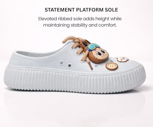 Image of Kraasa Women Lightweight EVA Clogs Comfortable Slip-On Casual Garden Shoes with Cushioned Footbed, Flexible Durable Sole and Breathable Design, Walking, Travel and Outdoor Use