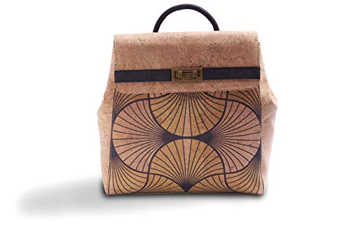 Rucksackhandtasche aus Kork Damen Rucksack...